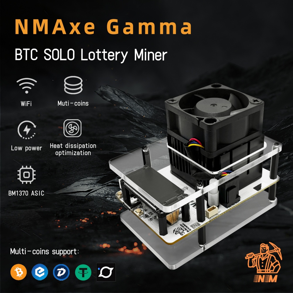 NMAxe Gamma BTC SOLO Lottery Miner, support multi-coins