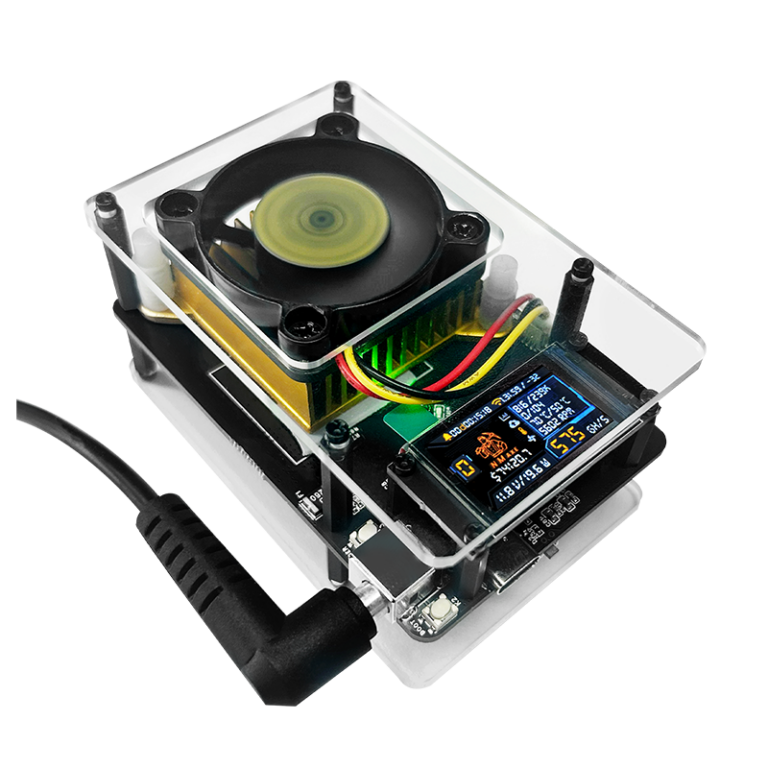 Ogl) NerdAxe NerdMiner Miner Bitaxe 500Gh/S Loteria Solo BTC Mineiro BM1366 ASIC Chip Mineração